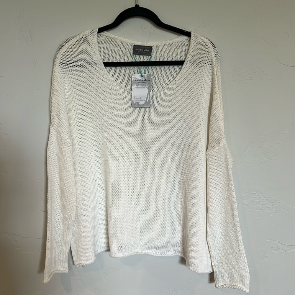 NWT Wooden Ships White sweater